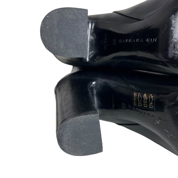 Barbara Bui Leather Back Zipper Ankle Boots Pointed Toe in Black Italy Size 40 - Picture 11 of 11